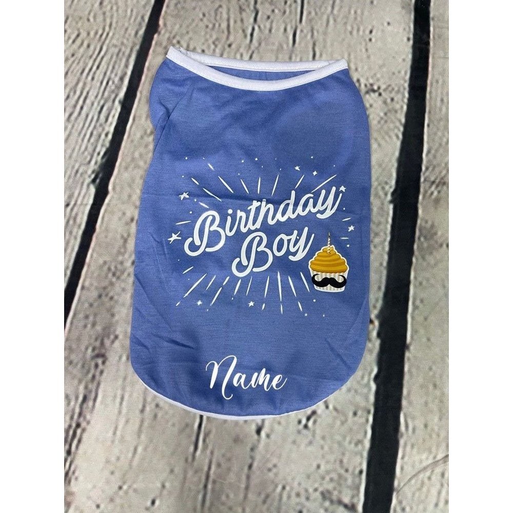 NWT Custom birthday boy dog shirt